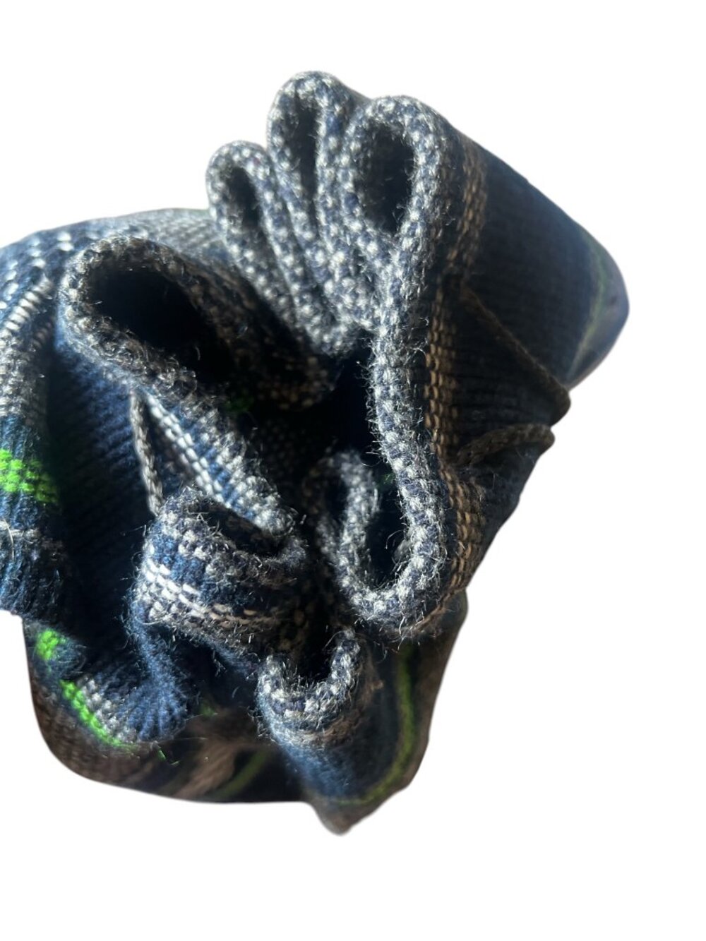 Seattle Seahawks Woven Backpack Black White w Navy Green Logo 15x15x6 30" Straps - Picture 6 of 8